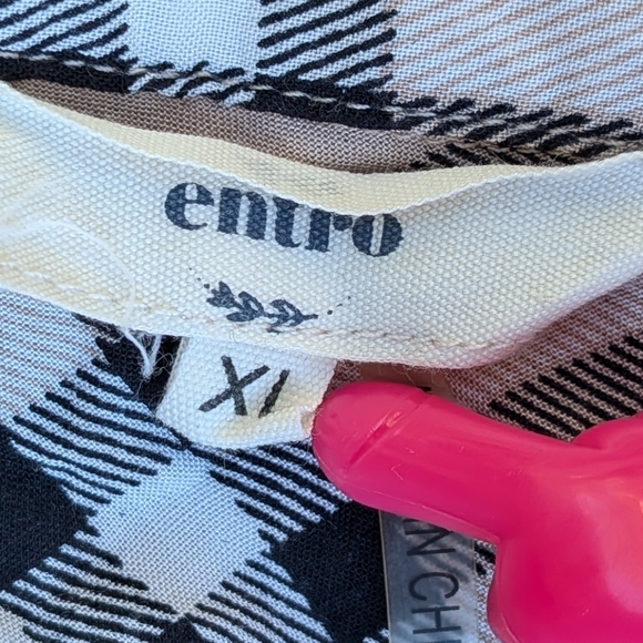 Plaid Tunic 100% Rayon Button‎ Up Shirt - Picture 3 of 8